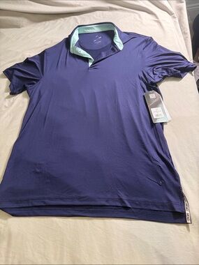 Head Men's Polo in Navy with Mint Trim